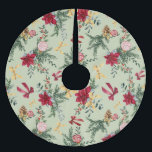 Saia Para Árvore De Natal De Poliéster Sage Green Christmas Winter Greenery & Arco Patter<br><div class="desc">Esta coleção apresenta elegantes paisagens de aquarelas,  terras festivas e sotaques de ouro para um olhar de eterno.</div>
