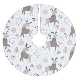 Saia Para Árvore De Natal De Poliéster Sagrada de renas de árvores de Natal