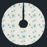 Saia Para Árvore De Natal De Poliéster Saia atômica icónica da árvore de Natal de<br><div class="desc">Este teste padrão atômico icónico da saia da árvore de Natal de Starbursts caracteriza starbursts atômicos icónicos. Isso é direito! A velha escola, o fundo colorido de creme com salpicos do ouro é o contexto perfeito para a turquesa vibrante, o aipo reconfortante, e os círculos coloridos do verde kitschy da...</div>