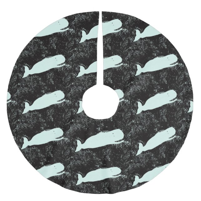 Saia Para Árvore De Natal De Poliéster saia branca (Frente)