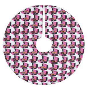 Saia Para Árvore De Natal De Poliéster Saia cor-de-rosa da árvore do X-mas de Houndstoot