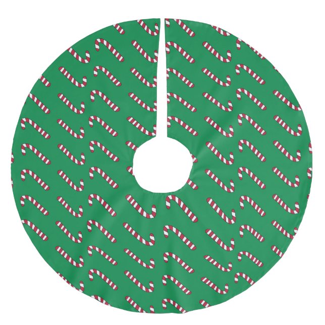 Saia Para Árvore De Natal De Poliéster Saia da árvore Candy Cane (Frente)