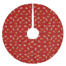 Saia da árvore de Natal da família do Fox vermelho