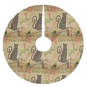 Saia Para Árvore De Natal De Poliéster Saia da Árvore de Natal do Cartão Postal Francês