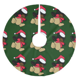 Saia Para Árvore De Natal De Poliéster Saia da árvore de Natal do urso de ursinho