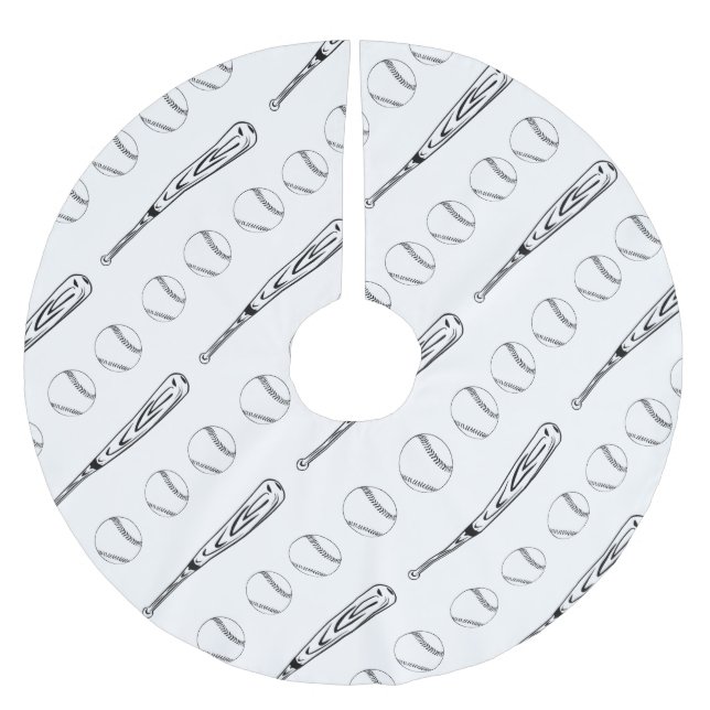 Saia Para Árvore De Natal De Poliéster Saia da árvore do slugger (Frente)