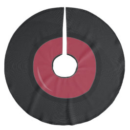 Saia Para Árvore De Natal De Poliéster saia de árvore de disco de vinil retrô vermelho