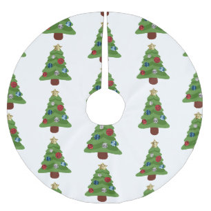 Saia Para Árvore De Natal De Poliéster saia de Natal emoji