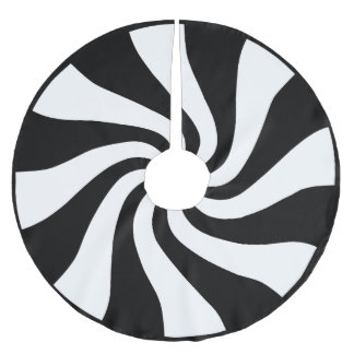 Saia Para Árvore De Natal De Poliéster Saia preta & branca da árvore de Natal do