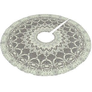 Saia Para Árvore De Natal De Poliéster Sandy Beige Boho Beach Mandala