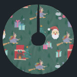 Saia Para Árvore De Natal De Poliéster santa claus befana<br><div class="desc">"santa claus befana ", "papais noeis befana",  befana,  "natal feio",  "bruxa de xmas",  "bruxa de natal",  "buona befana",  "epifania,  "buon natale",  "xmas feio""</div>