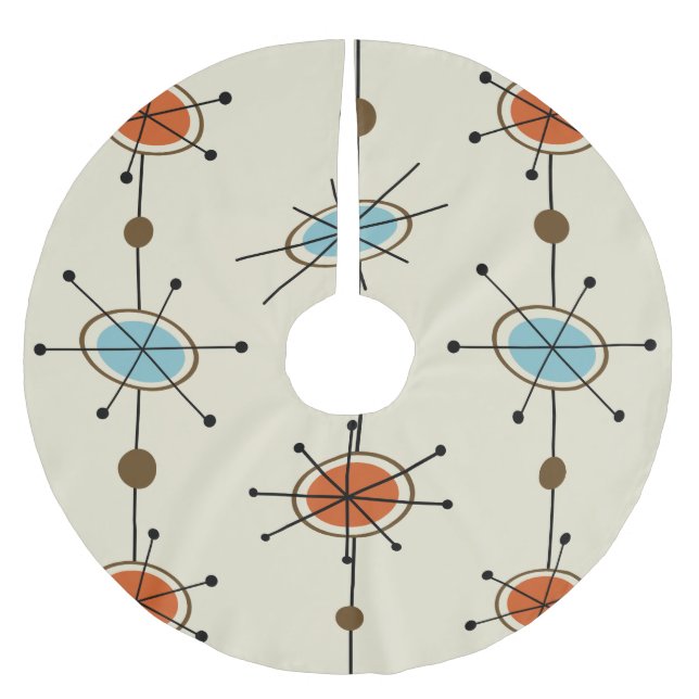 Saia Para Árvore De Natal De Poliéster Satélites da Era Atômica (Frente)