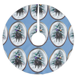 Saia Para Árvore De Natal De Poliéster Schipperke Christmas