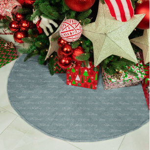 Saia Para Árvore De Natal De Poliéster Script Minimalista de Feliz Natal