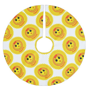 Saia Para Árvore De Natal De Poliéster Seja feliz