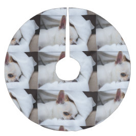 Saia Para Árvore De Natal De Poliéster Seu cachorro de estimação, foto personalizada, pad