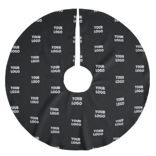 Saia Para Árvore De Natal De Poliéster Seu logotipo   Substituição simples e repetida do 