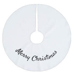 Saia Para Árvore De Natal De Poliéster simples texto de natal minimalista adicione sua fo