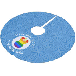 Saia Para Árvore De Natal De Poliéster Sinalizador Personalizado do Anjo Hanukkah Blonde