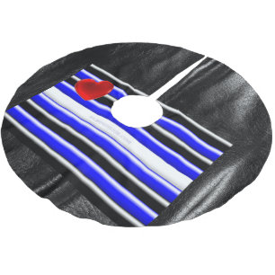 Saia Para Árvore De Natal De Poliéster SlipperyJoe's Gay Leather Pride flag black royal