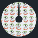 Saia Para Árvore De Natal De Poliéster Snowman Red Green Christmas Holiday Presente<br><div class="desc">Snowman Red Green Christmas Holiday Gifs Apresenta saia da árvore</div>