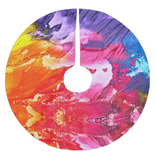 Saia Para Árvore De Natal De Poliéster Splash