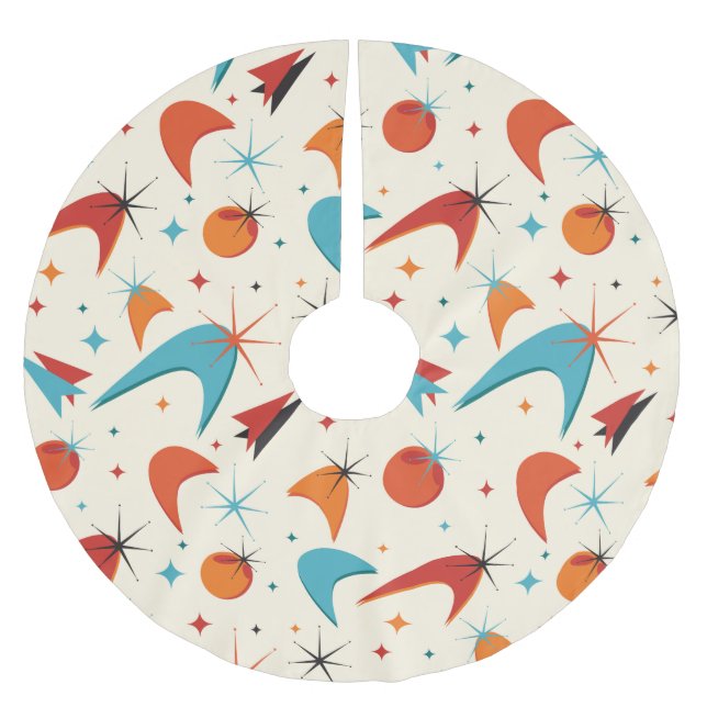 Saia Para Árvore De Natal De Poliéster Starbursts Atômicos (Frente)