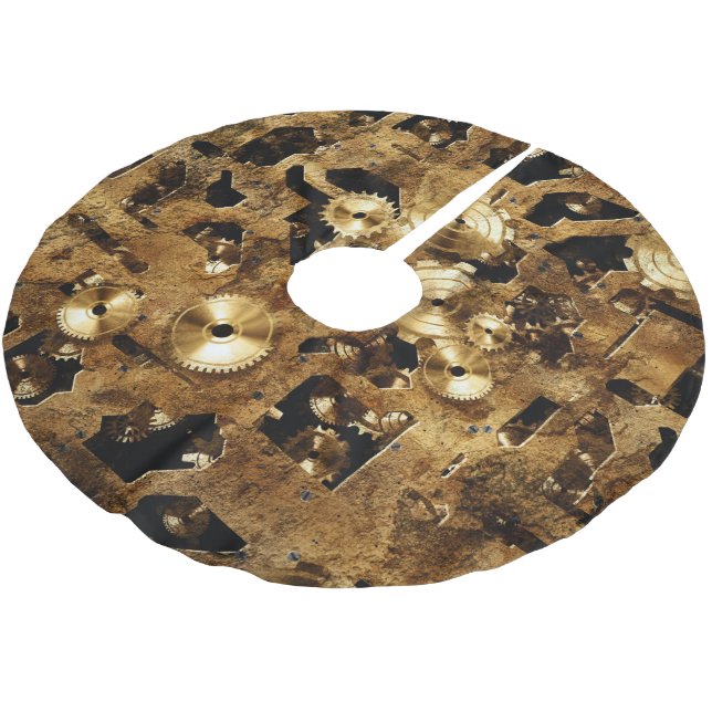 Saia Para Árvore De Natal De Poliéster Steampunk (Inclinado)