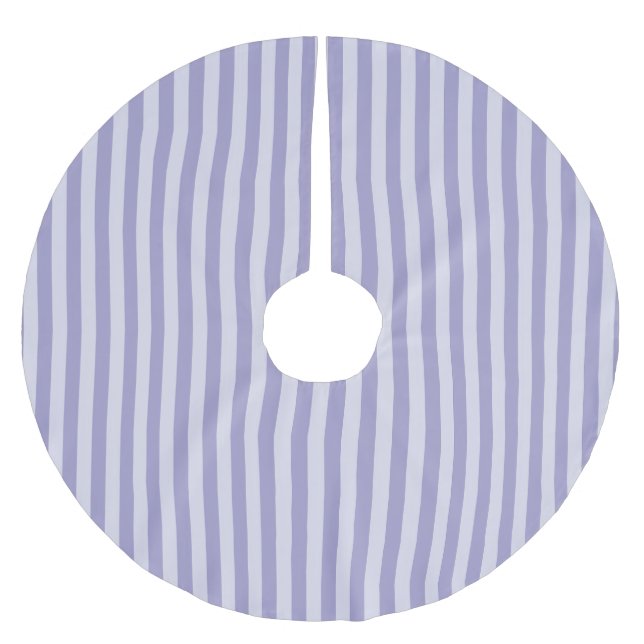 Saia Para Árvore De Natal De Poliéster Stripes Roxas (Frente)