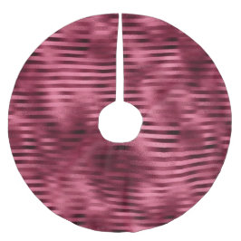 Saia Para Árvore De Natal De Poliéster Stripes Vermelhas