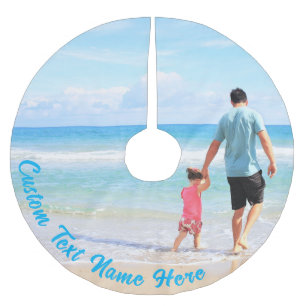 Saia Para Árvore De Natal De Poliéster Sua Árvore de Natal de Foto e Texto Favorita