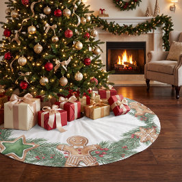 Saia Para Árvore De Natal De Poliéster Tapis de árvore de Natal para troca de biscoitos d