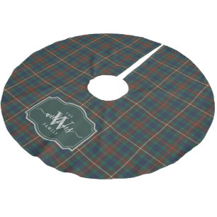 Saia Para Árvore De Natal De Poliéster Tartan de Caça Fraser Xadrez Clan Escocês