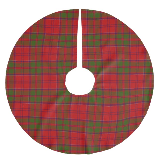 Saia Para Árvore De Natal De Poliéster Tartan de Drummond do clã (Frente)