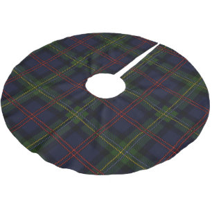 Saia Para Árvore De Natal De Poliéster Tartan de Feriado Clássico Elegante da Xadrez Russ