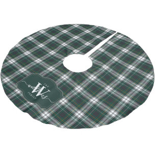 Saia Para Árvore De Natal De Poliéster Tartan de Vestido do Clã Escocês Campbell Monogram