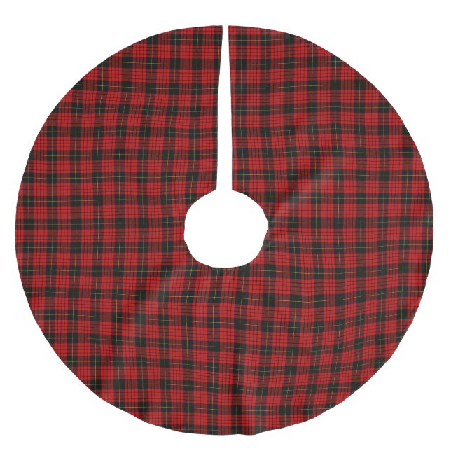 Saia Para Árvore De Natal De Poliéster Tartan do Clã MacQueen (Frente)