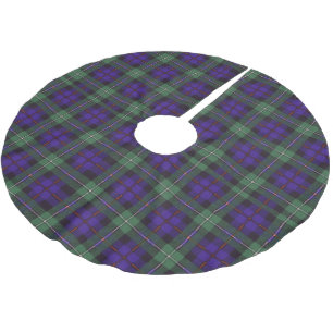 Saia Para Árvore De Natal De Poliéster Tartan do Scottish da xadrez do clã de Mackenzie
