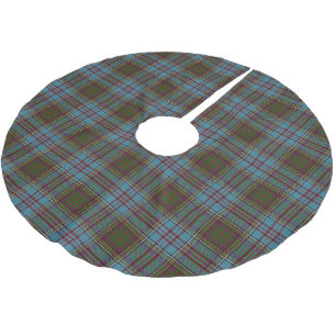 Saia Para Árvore De Natal De Poliéster Tartan escocês de Anderson do clã