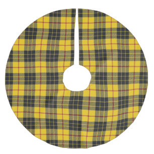 Saia Para Árvore De Natal De Poliéster Tartan preto amarelo de MacLeod do clã escocês