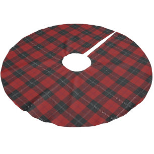 Saia Para Árvore De Natal De Poliéster Tartan preto vermelho escocês de Ramsay Ramsey do