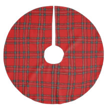 Tartan vermelho - saia da árvore de Natal