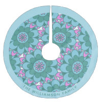 Teal Green Boho Mandala Flower Art Personalizado