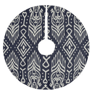 Saia Para Árvore De Natal De Poliéster Tecido Ikat bordado: Elegância Étnica.
