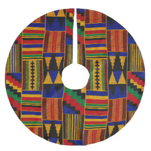 Saia Para Árvore De Natal De Poliéster Tecido Kente Estilo Africano