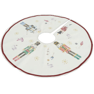 Saia Para Árvore De Natal De Poliéster Tema de Natal de Nozinhos de Aquarela