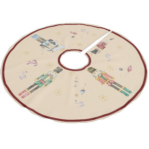 Saia Para Árvore De Natal De Poliéster Tema de Natal de Nozinhos de Aquarela