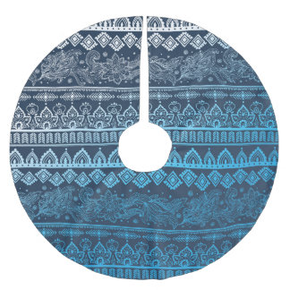 Saia Para Árvore De Natal De Poliéster Terceiro padrão étnico tribal, perfeito.