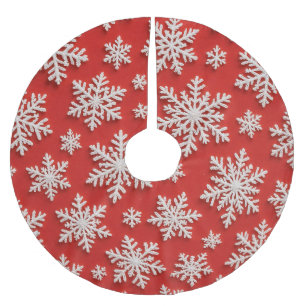 Saia Para Árvore De Natal De Poliéster Tesouro de Floco de Neve
