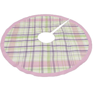 Saia Para Árvore De Natal De Poliéster Teste padrão retro elegante Pastel colorido da